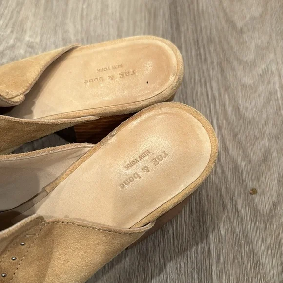 Rag & Bone Weiss Dune Suede Studded Mules - Picture 3 of 5